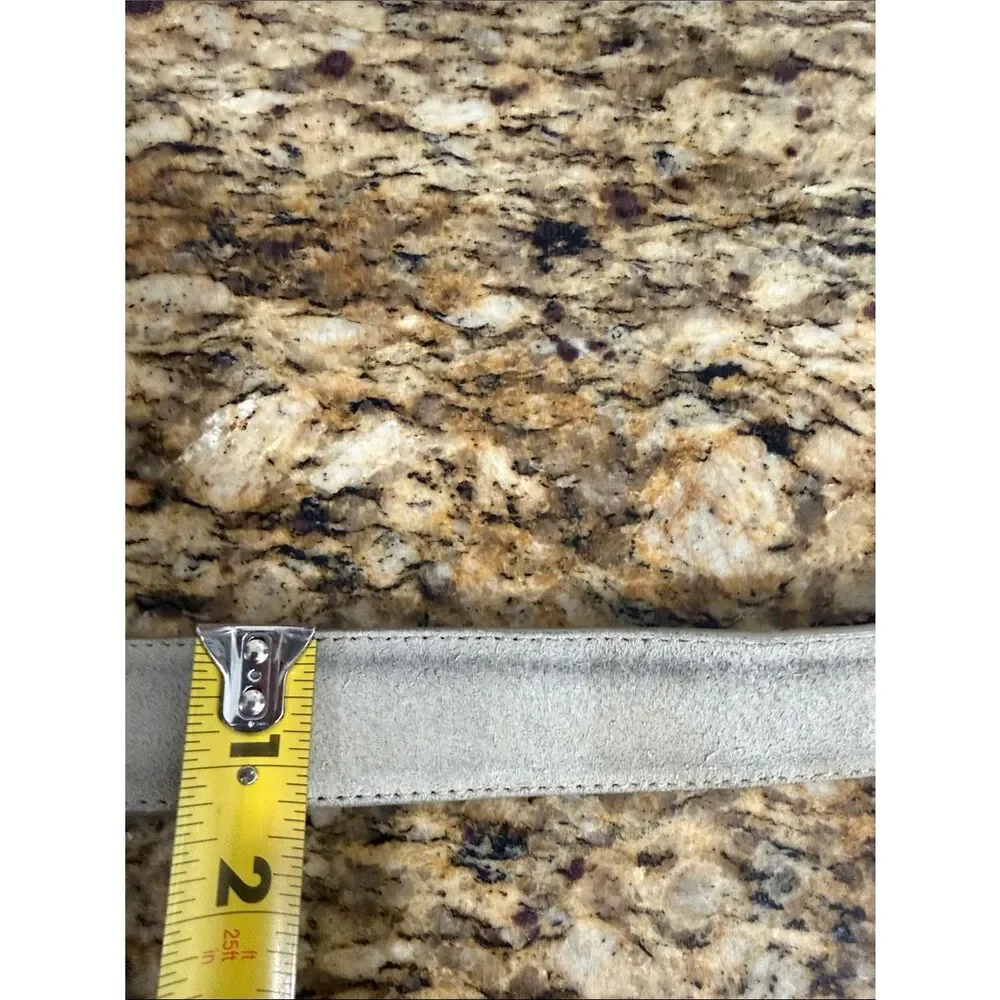 Daniel Cremieux Designer Collection Suede Leather Belt Size L Gray Brown